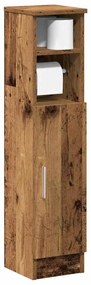 vidaXL Móvel p/ casa banho c/ suporte rolos 20,5x22x90cm madeira velha