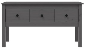 Mesa de centro 102x49x55 cm pinho maciço cinza