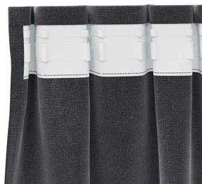 Cortinas Blackout vidaXL com fita superior 2 pcs Cinza Escuro Veludo