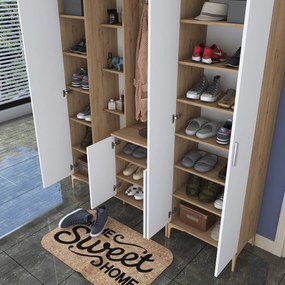 Hall Stand EA128 – Nogueira Branca – 180x240x37,5 cm