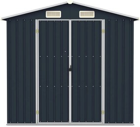 Abrigo de jardim 205x129x183 cm aço galvanizado antracite