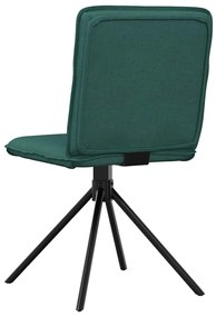 Cadeiras de jantar 4 pcs tecido verde escuro