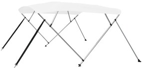 vidaXL Toldo em 4 arcos Bimini 243x196x137 cm branco