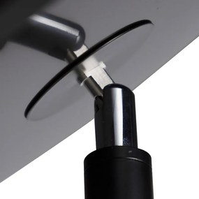 Candeeiro de pé moderno preto com LED e dimmer tátil - Hanz Moderno