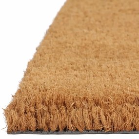 Tapete de porta semicircular 40x60 cm fibra coco tufada natural
