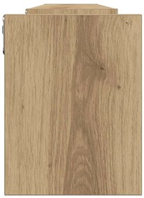 Prateleiras parede 2 pcs derivados madeira carvalho artisiano