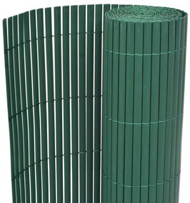 vidaXL Cerca de jardim dupla face 90x300 cm PVC verde