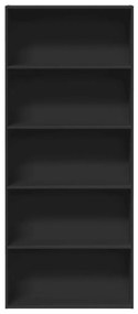 Estante 80x30x189 cm derivados de madeira preto