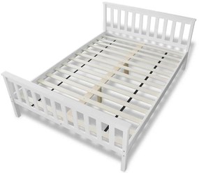 Cama com colchão 140x200 cm madeira de pinho maciça