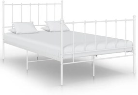 vidaXL Estrutura de cama 120x200 cm metal branco