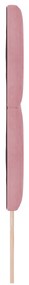 Cabeceira Rosa com Design de Blocos de Diamante 160 cm Veludo