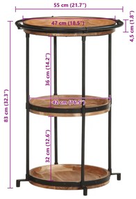 Mesa de apoio Ø55x83 cm madeira de acácia maciça