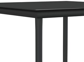 5 pcs conjunto de jantar p/ jardim c/ almofadões vime PE e aço