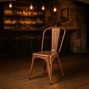 Cadeira metálica Benedikt 89 x 44 x 48 cm Cobre