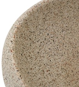 Lavatório de bancada oval 59x40x15 cm cerâmica cor de areia