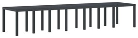 vidaXL Mesa de Jardim Antracite 400 x 100 x 73 cm vime PE