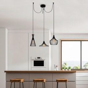 Candeeiro de Teto Mezopotamya – Preto – 114 cm de Diâmetro x 130 cm de
