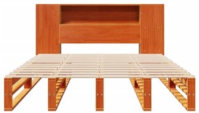 Cama com estante sem colchão 140x190 cm madeira maciça