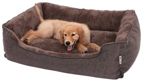 Cama lavável para cães 110 x 27 x 75 cm castanha