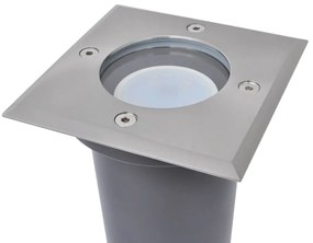 Iluminação LED p/ piso exterior, 3 pcs, quadrado