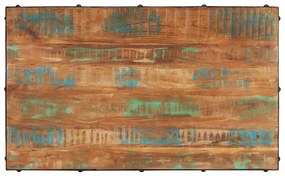 Mesa de centro c/ rodas 100x60x26 cm madeira recuperada maciça