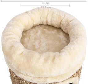 Ninho para gatos c/ almofadão luxuoso 33 cm ervas marinhas