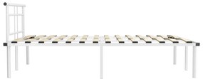 Estrutura de cama em metal 140x200 cm branco
