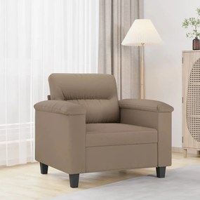 349244 vidaXL Poltrona 60 cm couro artificial cappuccino