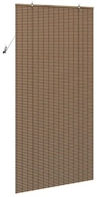 Persiana de Janela com cortinas Manual Castanho 110 x 220 cm Bambu