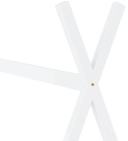 Estrutura de cama para crianças 80x160 cm pinho maciço branco