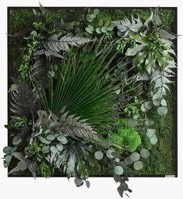 Quadro de parede emoldurado artesanal com design de selva Tropic