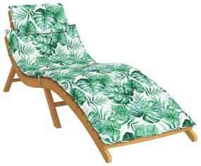 Almofadão p/ espreguiçadeira tecido oxford padrão folhas