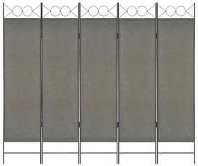 vidaXL Divisória de quarto com 5 painéis 200x180 cm antracite