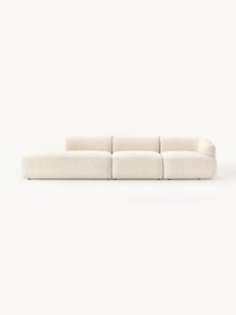 Chaise longue modular em bouclé Sofia (4 lugares)