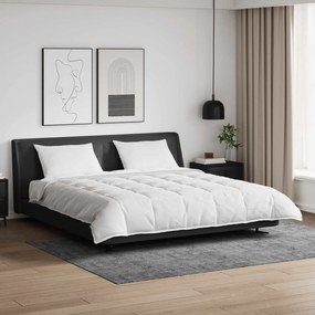 vidaXL Conjunto de Edredom com travesseiro 3 pcs Branco Pena de ganso