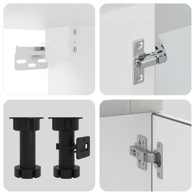 8 peças armário de cozinha conjunto Kalmar cinzento cimento