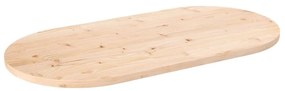 vidaXL Tampo de mesa oval 100x50x2,5 cm madeira de pinho maciça
