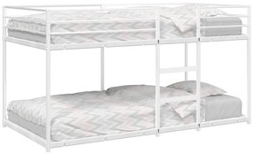 Beliche sem colchão 90x200 cm aço branco