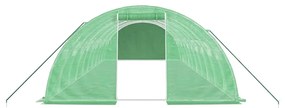 Estufa com estrutura de aço 40 m² 10x4x2 m verde
