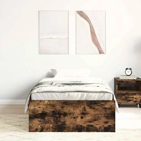 Estrutura de cama 90x190 cm carvalho fumado