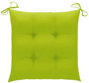 Cadeiras de jardim 8 pcs c/ almofadões madeira de teca maciça