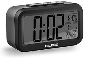 Rádio Despertador ELBE RD668N Preto LCD 4,4"