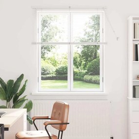vidaXL Persiana de Janela com cortinas Outros Manual Branco 110 x 130 cm Alumínio
