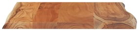 Tampo de mesa retangular borda viva 40x40x2,5 cm acácia maciça