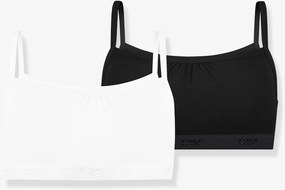 Lote de 2 tops Les Pockets Ecodim DIM, para menina preto