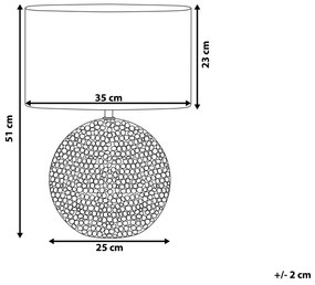 Candeeiro de mesa em cerâmica dourada e preto 51 cm NASVA Beliani