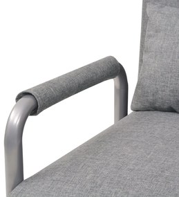 Poltrona/Cama Giratória em Tecido - Cinzento-Claro - Design Moderno