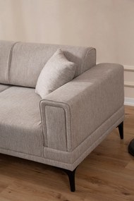 Sofá-Cama de Canto Horizon – Castanho Claro – 140x250 cm
