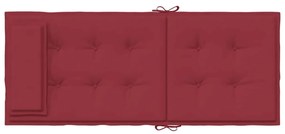 Almofadões p/ cadeira encosto alto 6 pcs oxford vermelho tinto