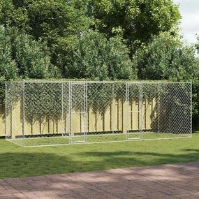 Jaula para cão Prateado 600 x 200 x 200 cm Aço Galvanizado